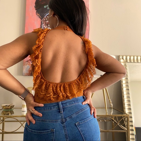 LAST ONE Free People Winnie Bodysuit - Copper - Picture 4 of 6